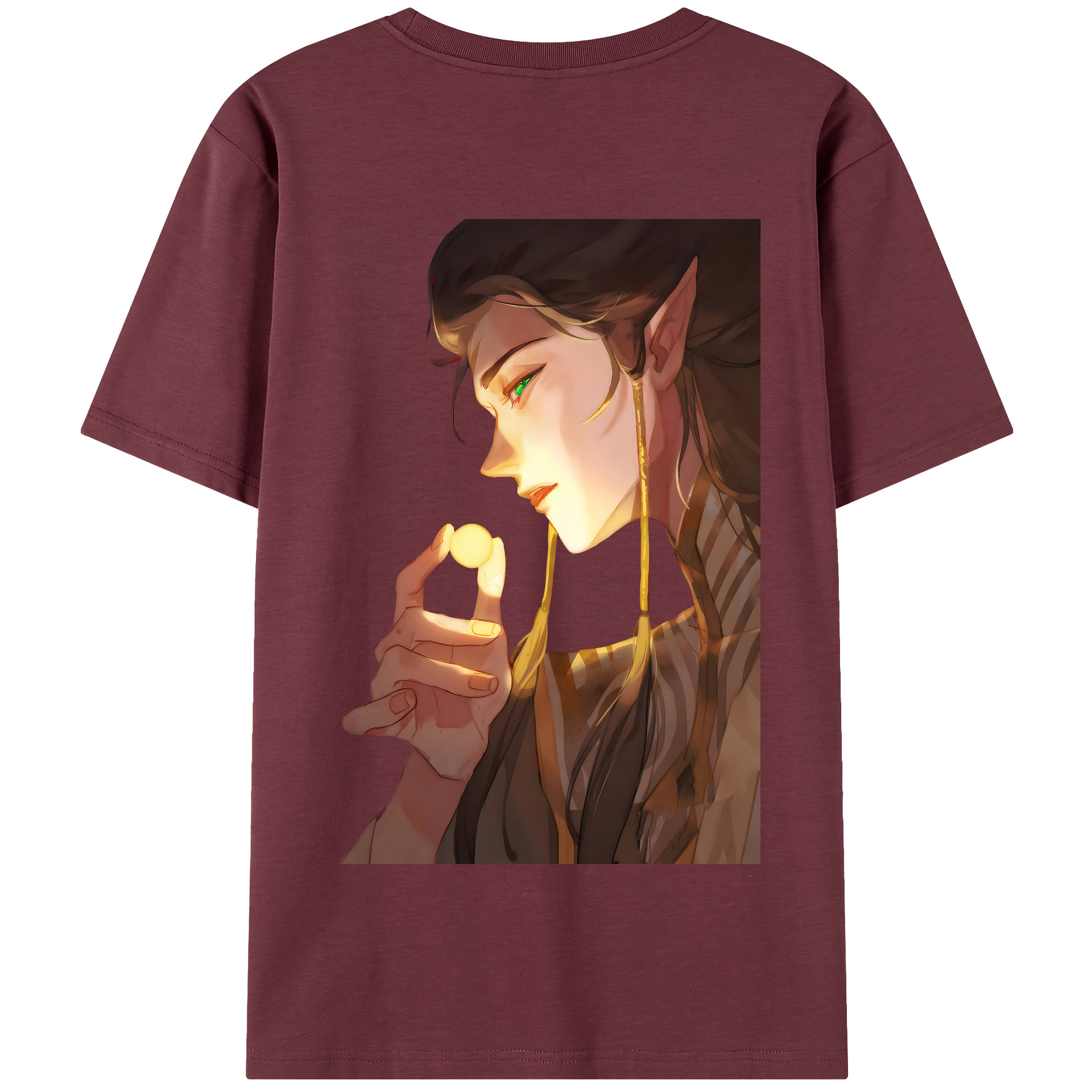 （画像用） Ne Zha 2 ナタ 魔童の大暴れ 綿100％半袖Tシャツ（背面プリント）